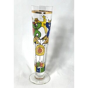 Ritzenhoff‎ Hyazinth Pakulla Tall Pilsner Glass PERFECT Multicolor Dancing Kings